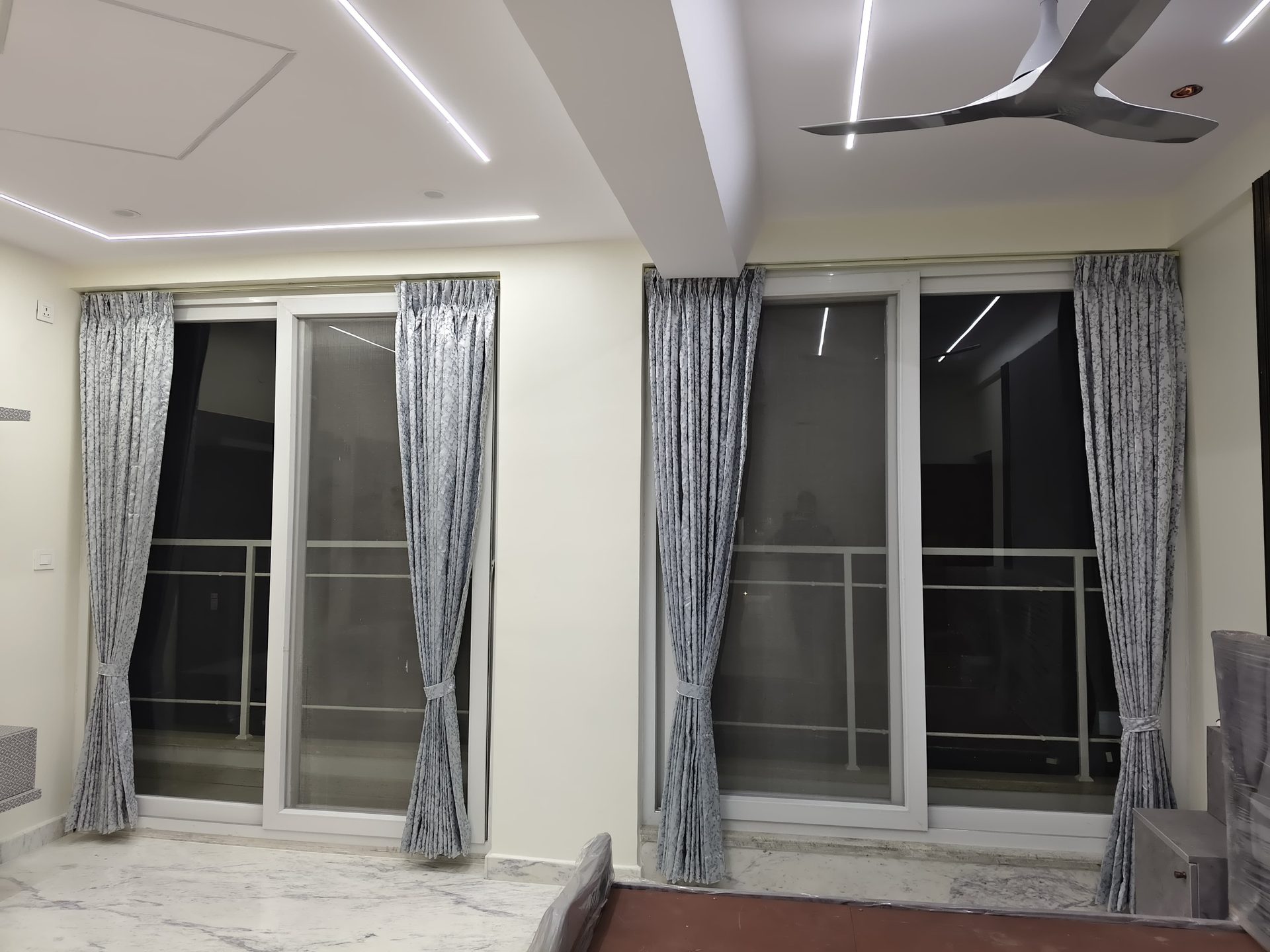 Balcony Doors — Patterned sheer